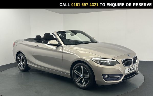 Used 2016 SILVER BMW 2 SERIES Convertible 1.5 218i Sport Convertible 2dr Petrol Manual Euro 6 (s/s) (136 ps) (reg. 2016-06-30) for sale in Manchester