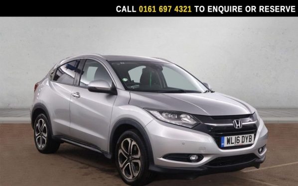 Used 2016 SILVER HONDA HR-V SUV 1.5 i-VTEC EX SUV 5dr Petrol CVT Euro 6 (s/s) (130 ps) (reg. 2016-07-07) for sale in Manchester