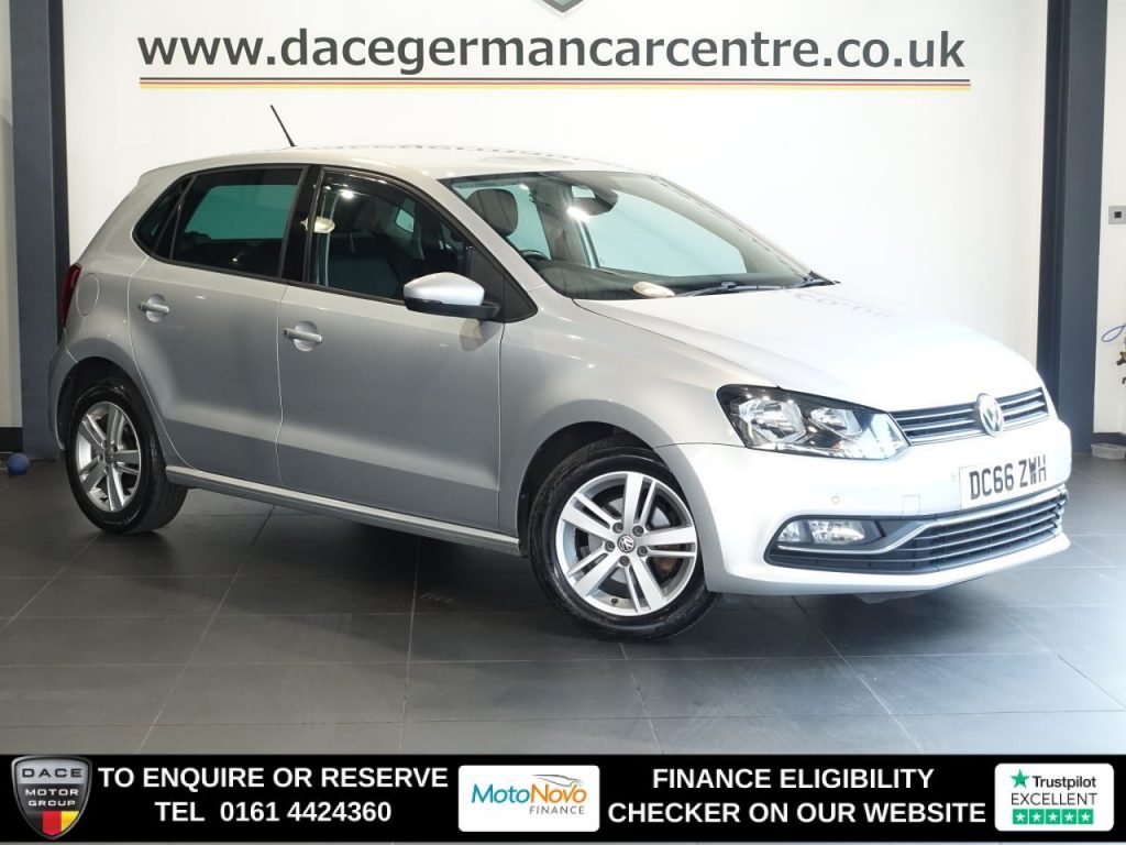 Used 2016 SILVER VOLKSWAGEN POLO Hatchback 1.2 TSI BlueMotion Tech Match Hatchback 5dr Petrol Manual Euro 6 (s/s) (90 ps) (reg. 2016-12-30) for sale in Altrincham