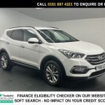Used 2016 WHITE HYUNDAI SANTA FE SUV 2.2 CRDi Blue Drive Premium SUV 5dr Diesel Auto 4WD Euro 6 (s/s) (200 ps) (reg. 2016-09-26) for sale in Manchester