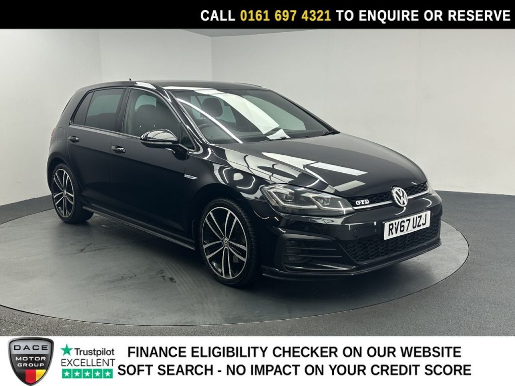 Used 2017 BLACK VOLKSWAGEN GOLF Hatchback 2.0 TDI GTD Hatchback 5dr Diesel DSG Euro 6 (s/s) (184 ps) (reg. 2017-10-09) for sale in Manchester