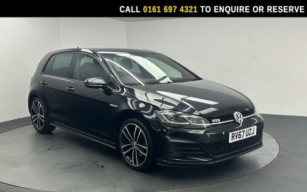 Used 2017 BLACK VOLKSWAGEN GOLF Hatchback 2.0 TDI GTD Hatchback 5dr Diesel DSG Euro 6 (s/s) (184 ps) (reg. 2017-10-09) for sale in Manchester