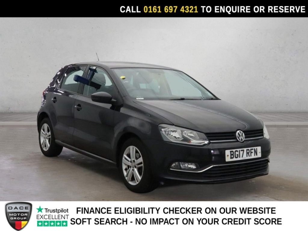 Used 2017 BLACK VOLKSWAGEN POLO Hatchback 1.2 TSI BlueMotion Tech Match Hatchback 5dr Petrol DSG Euro 6 (s/s) (90 ps) (reg. 2017-03-22) for sale in Manchester