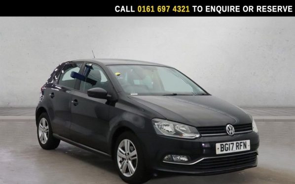 Used 2017 BLACK VOLKSWAGEN POLO Hatchback 1.2 TSI BlueMotion Tech Match Hatchback 5dr Petrol DSG Euro 6 (s/s) (90 ps) (reg. 2017-03-22) for sale in Manchester