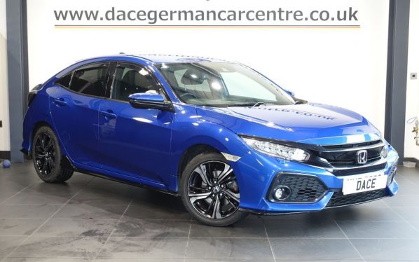 Used 2017 BLUE HONDA CIVIC Hatchback 1.5 VTEC Turbo Sport Hatchback 5dr Petrol CVT Euro 6 (s/s) (182 ps) (reg. 2017-04-28) for sale in Altrincham