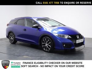 Used 2017 BLUE HONDA CIVIC Estate 1.8 i-VTEC Sport Tourer 5dr Petrol Auto Euro 6 (Navi) (142 ps) (reg. 2017-09-28) for sale in Stockport