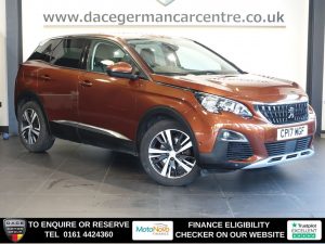 Used 2017 BRONZE PEUGEOT 3008 SUV 1.6 BlueHDi Allure SUV 5dr Diesel EAT Euro 6 (s/s) (120 ps) (reg. 2017-07-11) for sale in Altrincham