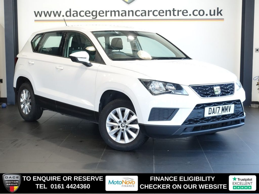 Used 2017 WHITE SEAT ATECA SUV 1.0 TSI Ecomotive S SUV 5dr Petrol Manual Euro 6 (s/s) (115 ps) (reg. 2017-07-17) for sale in Altrincham