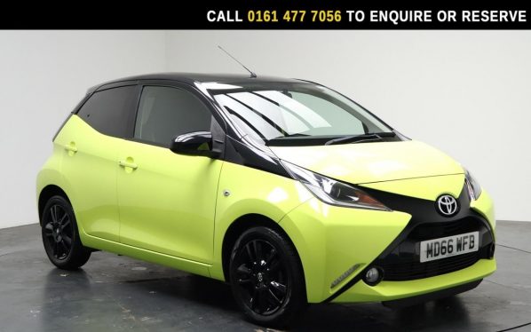 Used 2017 YELLOW TOYOTA AYGO Hatchback 1.0 VVT-i x-cite 3 Yellow Bi-Tone Hatchback 5dr Petrol Manual Euro 6 (68 ps) (reg. 2017-01-31) for sale in Stockport