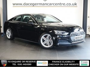 Used 2018 BLACK AUDI A5 Coupe 1.4 TFSI S line Coupe 2dr Petrol S Tronic Euro 6 (s/s) (150 ps) (reg. 2018-09-28) for sale in Altrincham