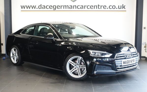 Used 2018 BLACK AUDI A5 Coupe 1.4 TFSI S line Coupe 2dr Petrol S Tronic Euro 6 (s/s) (150 ps) (reg. 2018-09-28) for sale in Altrincham