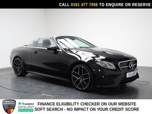 Used 2018 BLACK MERCEDES-BENZ E-CLASS Convertible 2.0 E220d AMG Line Cabriolet 2dr Diesel G-Tronic+ Euro 6 (s/s) (194 ps) (reg. 2018-04-17) for sale in Stockport