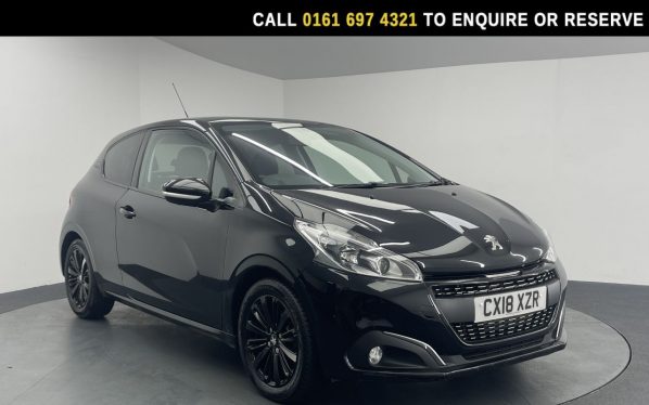 Used 2018 BLACK PEUGEOT 208 Hatchback 1.2 PureTech Black Edition Hatchback 3dr Petrol Manual Euro 6 (82 ps) (reg. 2018-03-30) for sale in Manchester