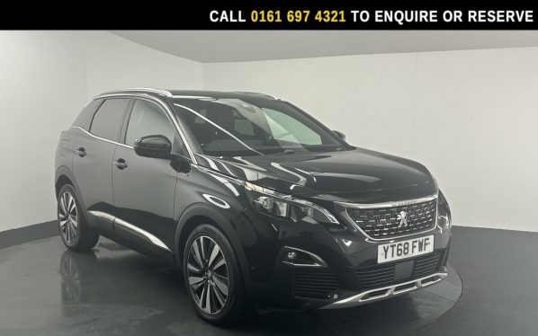 Used 2018 BLACK PEUGEOT 3008 SUV 1.5 BlueHDi GT Line Premium SUV 5dr Diesel Manual Euro 6 (s/s) (130 ps) (reg. 2018-09-30) for sale in Manchester