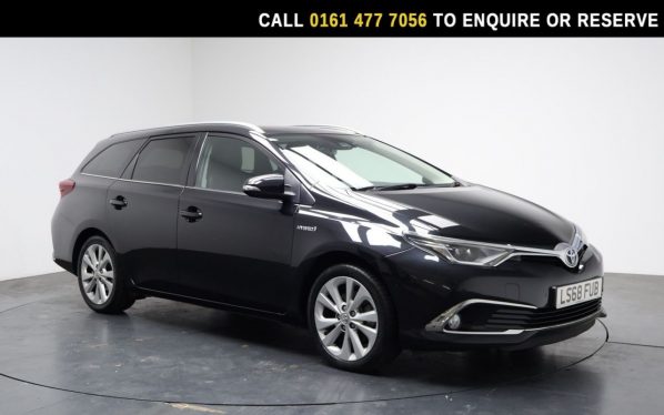 Used 2018 BLACK TOYOTA AURIS Estate 1.8 VVT-h Excel Touring Sports 5dr Petrol Hybrid CVT Euro 6 (s/s) (136 ps) (reg. 2018-10-28) for sale in Stockport