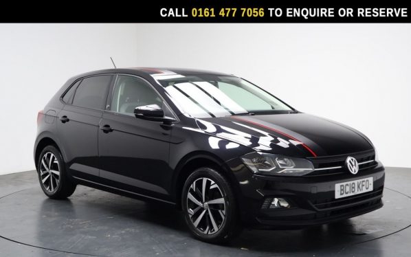 Used 2018 BLACK VOLKSWAGEN POLO Hatchback 1.0 TSI beats Hatchback 5dr Petrol Manual Euro 6 (s/s) (95 ps) (reg. 2018-06-28) for sale in Stockport