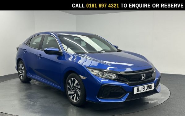 Used 2018 BLUE HONDA CIVIC Hatchback 1.6 i-DTEC SE Hatchback 5dr Diesel Manual Euro 6 (s/s) (120 ps) (reg. 2018-04-20) for sale in Manchester