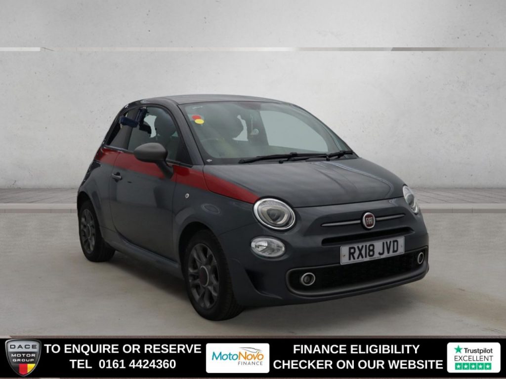 Used 2018 GREY FIAT 500 Hatchback 1.2 S Hatchback 3dr Petrol Manual Euro 6 (s/s) (69 bhp) (reg. 2018-03-31) for sale in Altrincham