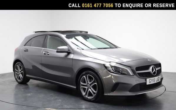 Used 2018 GREY MERCEDES-BENZ A-CLASS Hatchback 2.1 A200d Sport Edition Plus Hatchback 5dr Diesel 7G-DCT Euro 6 (s/s) (136 ps) (reg. 2018-05-31) for sale in Stockport