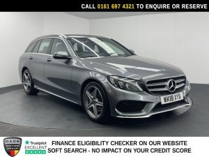 Used 2018 GREY MERCEDES-BENZ C-CLASS Estate 2.1 C220d AMG Line Estate 5dr Diesel G-Tronic+ Euro 6 (s/s) (170 ps) (reg. 2018-06-26) for sale in Manchester