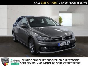 Used 2018 GREY VOLKSWAGEN POLO Hatchback 1.0 TSI GPF R-Line Hatchback 5dr Petrol Manual Euro 6 (s/s) (115 ps) (reg. 2018-11-15) for sale in Stockport