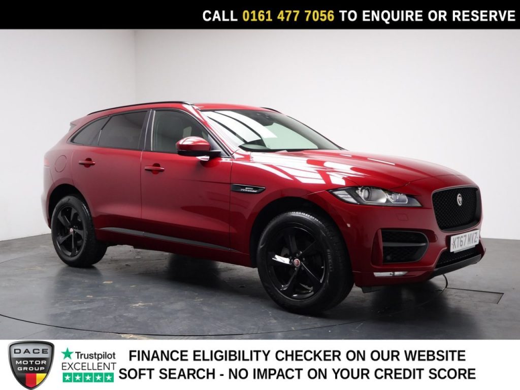 Used 2018 RED JAGUAR F-PACE SUV 2.0 P250i R-Sport SUV 5dr Petrol Auto AWD Euro 6 (s/s) (250 ps) (reg. 2018-02-20) for sale in Stockport