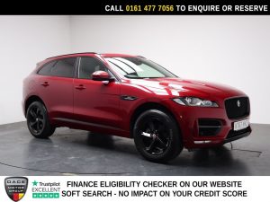 Used 2018 RED JAGUAR F-PACE SUV 2.0 P250i R-Sport SUV 5dr Petrol Auto AWD Euro 6 (s/s) (250 ps) (reg. 2018-02-20) for sale in Stockport