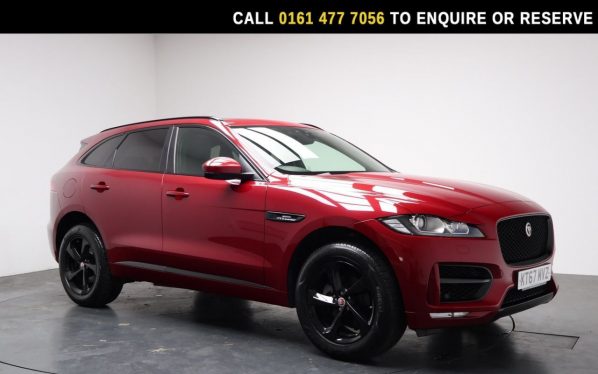 Used 2018 RED JAGUAR F-PACE SUV 2.0 P250i R-Sport SUV 5dr Petrol Auto AWD Euro 6 (s/s) (250 ps) (reg. 2018-02-20) for sale in Stockport