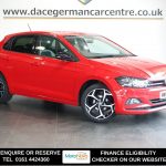 Used 2018 RED VOLKSWAGEN POLO Hatchback 1.0 TSI GPF beats Hatchback 5dr Petrol Manual Euro 6 (s/s) (95 ps) (reg. 2018-12-15) for sale in Altrincham