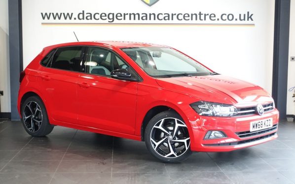 Used 2018 RED VOLKSWAGEN POLO Hatchback 1.0 TSI GPF beats Hatchback 5dr Petrol Manual Euro 6 (s/s) (95 ps) (reg. 2018-12-15) for sale in Altrincham