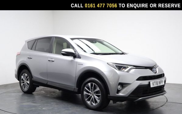 Used 2018 SILVER TOYOTA RAV4 SUV 2.5 VVT-h Icon Tech SUV 5dr Petrol Hybrid CVT Euro 6 (s/s) (197 ps) (reg. 2018-06-13) for sale in Stockport