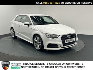 Used 2018 WHITE AUDI A3 Hatchback 1.5 TFSI CoD S line Hatchback 3dr Petrol Manual Euro 6 (s/s) (150 ps) (reg. 2018-01-17) for sale in Manchester