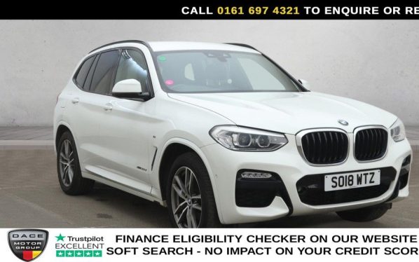 Used 2018 WHITE BMW X3 SUV 2.0 20d M Sport SUV 5dr Diesel Auto xDrive Euro 6 (s/s) (190 ps) (reg. 2018-07-31) for sale in Manchester