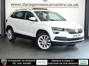 Used 2018 WHITE SKODA KAROQ SUV 1.5 TSI Edition SUV 5dr Petrol Manual Euro 6 (s/s) (150 ps) (reg. 2018-06-20) for sale in Altrincham