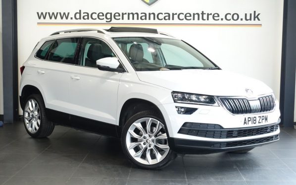 Used 2018 WHITE SKODA KAROQ SUV 1.5 TSI Edition SUV 5dr Petrol Manual Euro 6 (s/s) (150 ps) (reg. 2018-06-20) for sale in Altrincham