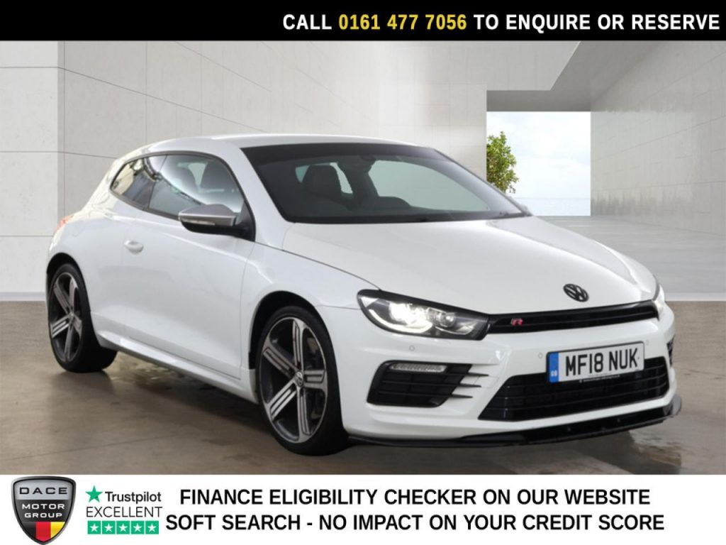 Used 2018 WHITE VOLKSWAGEN SCIROCCO Hatchback 2.0 TSI R Hatchback 3dr Petrol DSG Euro 6 (s/s) (280 ps) (reg. 2018-03-06) for sale in Stockport