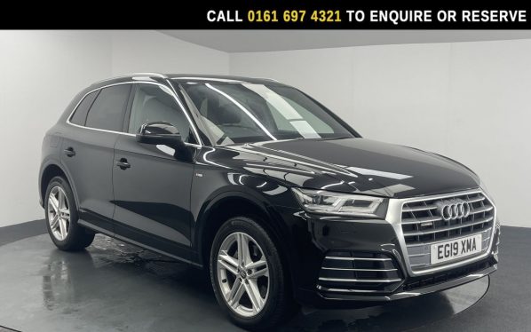 Used 2019 BLACK AUDI Q5 SUV 2.0 TFSI 45 S line SUV 5dr Petrol S Tronic quattro Euro 6 (s/s) (245 ps) (reg. 2019-06-22) for sale in Manchester