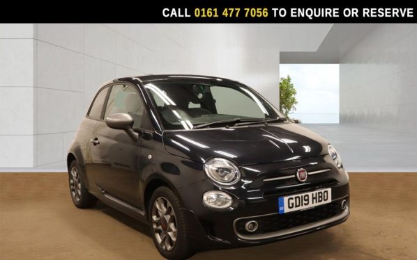 Used 2019 BLACK FIAT 500 Hatchback 1.2 S Hatchback 3dr Petrol Manual Euro 6 (s/s) (69 bhp) (reg. 2019-04-27) for sale in Stockport