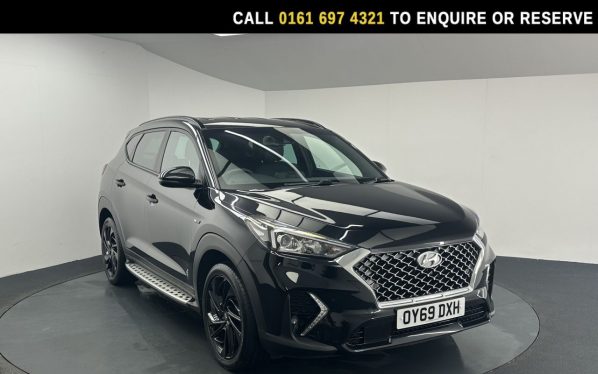 Used 2019 BLACK HYUNDAI TUCSON SUV 1.6 T-GDi N Line SUV 5dr Petrol DCT Euro 6 (s/s) (177 ps) (reg. 2019-09-10) for sale in Manchester