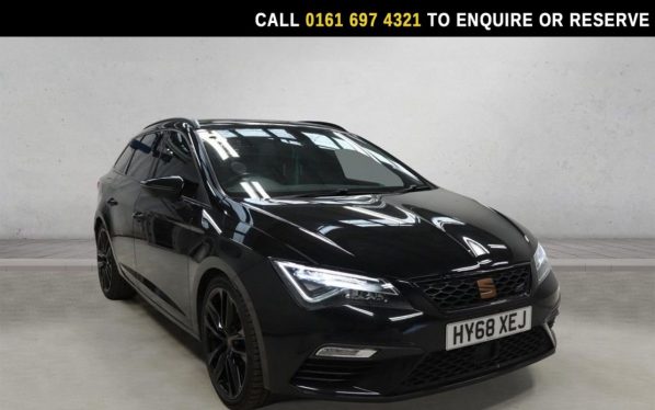 Used 2019 BLACK SEAT LEON Estate 2.0 TSI Cupra 300 ST 5dr Petrol DSG 7 Spd 4Drive Euro 6 (s/s) (300 ps) (reg. 2019-01-11) for sale in Manchester
