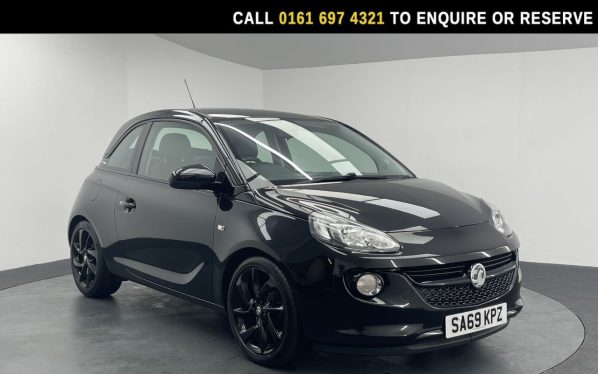 Used 2019 BLACK VAUXHALL ADAM Hatchback 1.2i Griffin Hatchback 3dr Petrol Manual Euro 6 (70 ps) (reg. 2019-09-19) for sale in Manchester
