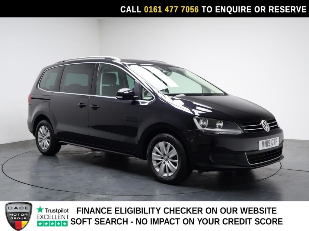 Used 2019 BLACK VOLKSWAGEN SHARAN MPV 1.4 TSI GPF SE Nav MPV 5dr Petrol DSG Euro 6 (s/s) (150 ps) (reg. 2019-04-24) for sale in Stockport