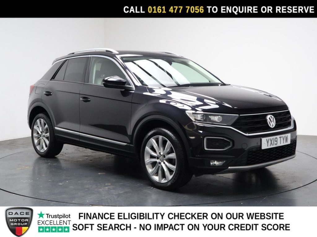 Used 2019 BLACK VOLKSWAGEN T-ROC SUV 1.5 TSI GPF EVO SEL SUV 5dr Petrol Manual Euro 6 (s/s) (150 ps) (reg. 2019-03-02) for sale in Stockport