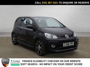 Used 2019 BLACK VOLKSWAGEN UP! Hatchback 1.0 TSI up! GTI Hatchback 3dr Petrol Manual Euro 6 (s/s) (115 ps) (reg. 2019-02-15) for sale in Manchester