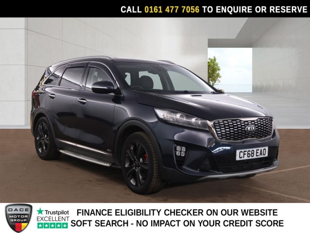 Used 2019 BLUE KIA SORENTO SUV 2.2 CRDi GT-Line SUV 5dr Diesel Auto AWD Euro 6 (s/s) (197 bhp) (reg. 2019-01-07) for sale in Stockport