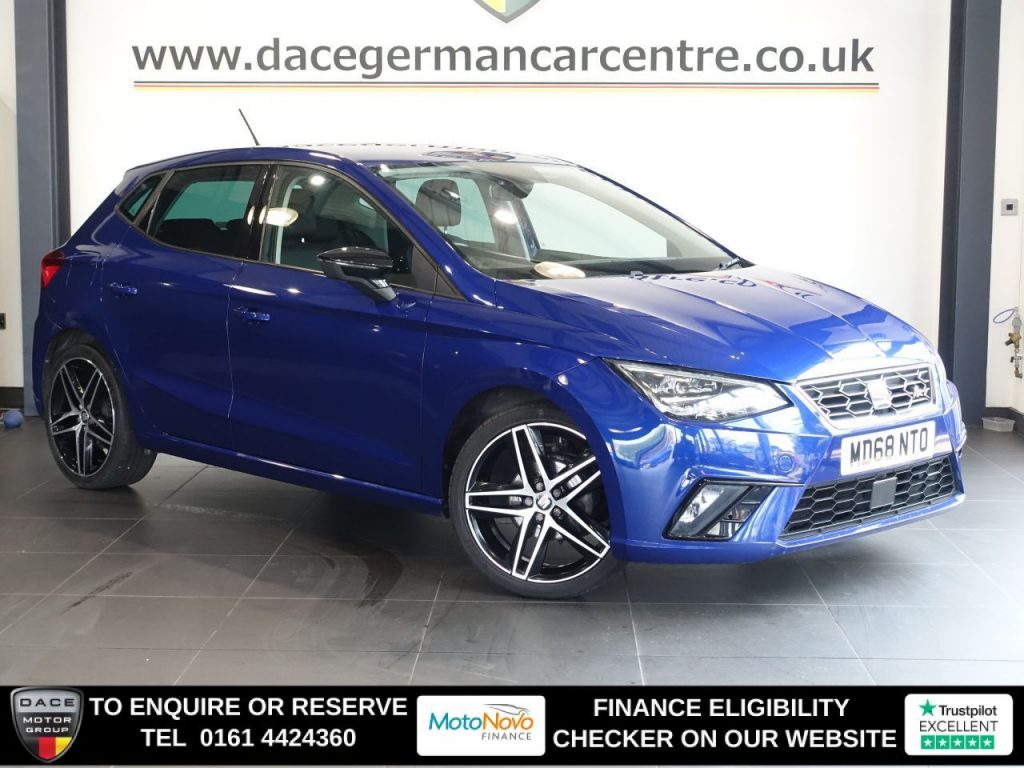 Used 2019 BLUE SEAT IBIZA Hatchback 1.0 TSI FR Sport Hatchback 5dr Petrol Manual Euro 6 (s/s) GPF (95 ps) (reg. 2019-02-18) for sale in Altrincham