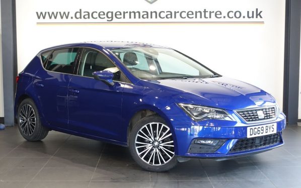 Used 2019 BLUE SEAT LEON Hatchback 1.5 TSI EVO XCELLENCE Lux Hatchback 5dr Petrol Manual Euro 6 (s/s) (150 ps) (reg. 2019-09-02) for sale in Altrincham