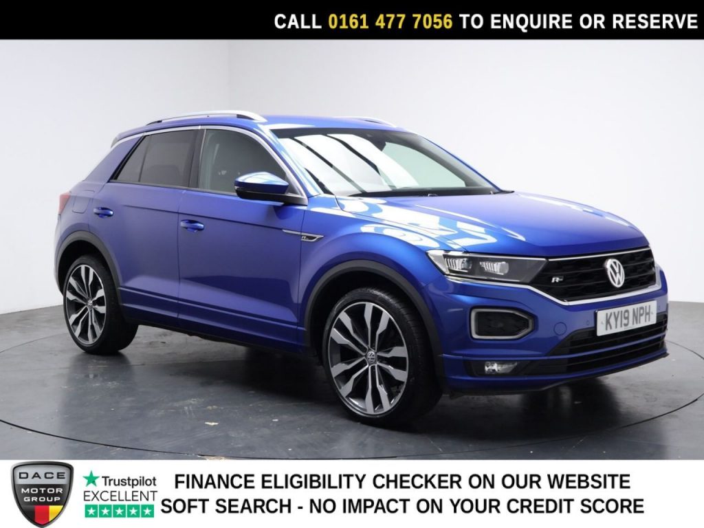 Used 2019 BLUE VOLKSWAGEN T-ROC SUV 1.5 TSI GPF EVO R-Line SUV 5dr Petrol DSG Euro 6 (s/s) (150 ps) (reg. 2019-07-10) for sale in Stockport