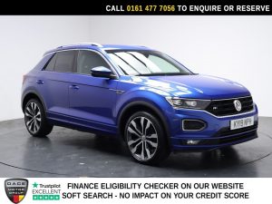 Used 2019 BLUE VOLKSWAGEN T-ROC SUV 1.5 TSI GPF EVO R-Line SUV 5dr Petrol DSG Euro 6 (s/s) (150 ps) (reg. 2019-07-10) for sale in Stockport