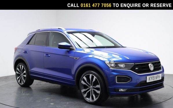 Used 2019 BLUE VOLKSWAGEN T-ROC SUV 1.5 TSI GPF EVO R-Line SUV 5dr Petrol DSG Euro 6 (s/s) (150 ps) (reg. 2019-07-10) for sale in Stockport